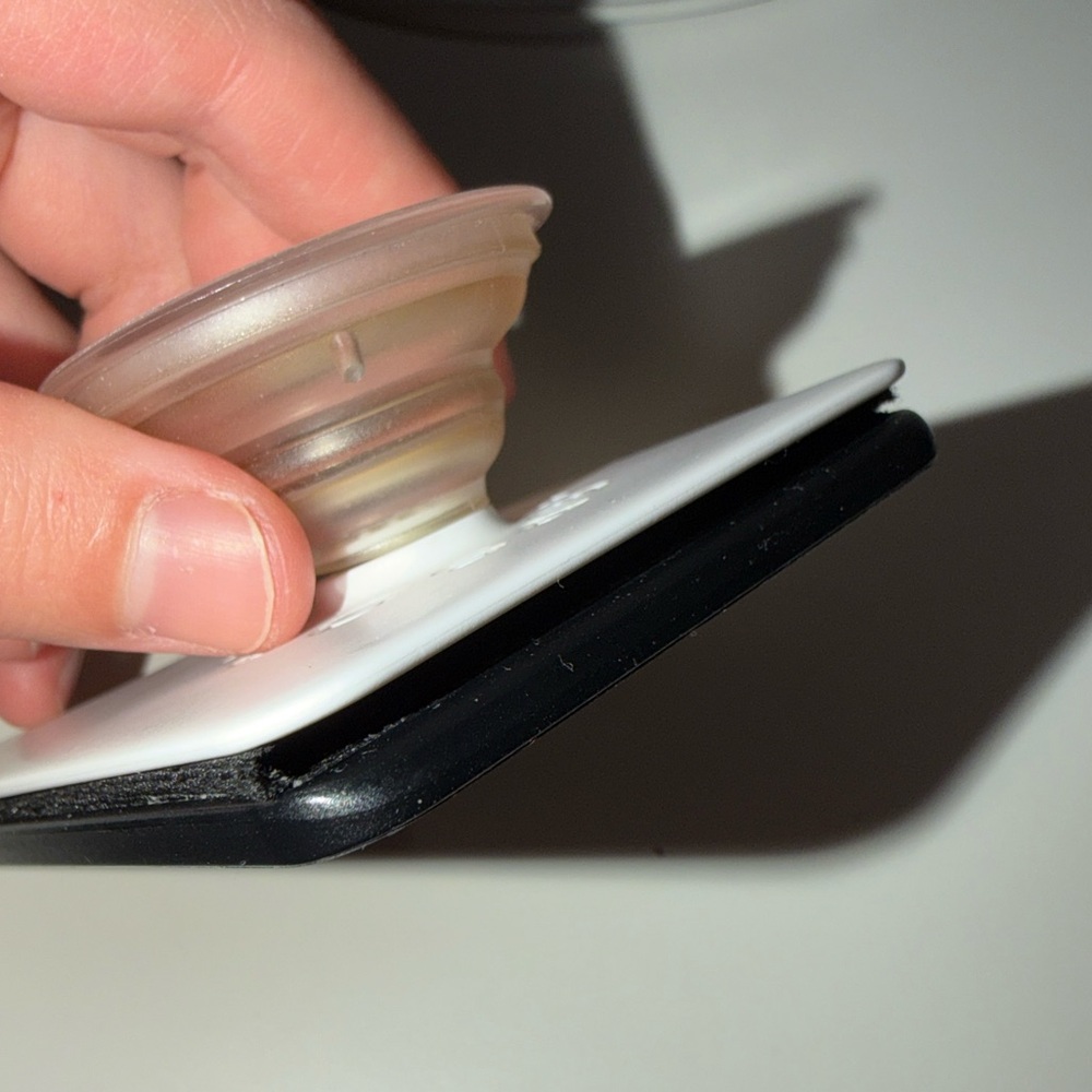 White Phone Case with Card Holder and Grip - Picture 4 of 10